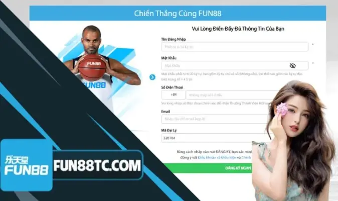 Fun88 đăng ký siêu nhanh chóng chỉ với 3 bước ai cũng có thể làm được