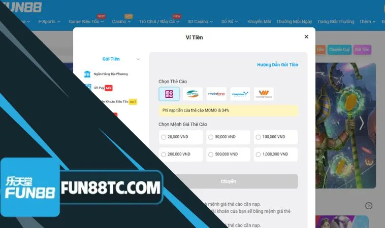 Gửi tiền Fun88 bằng thẻ cào có nhiều ưu điểm anh em nên thực hiện ngay Gửi tiền Fun88 bằng thẻ cào có nhiều ưu điểm anh em nên thực hiện ngay